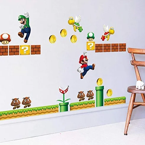 Adesivo Super Mario Adesivo da Parete Decorazioni per camerette
