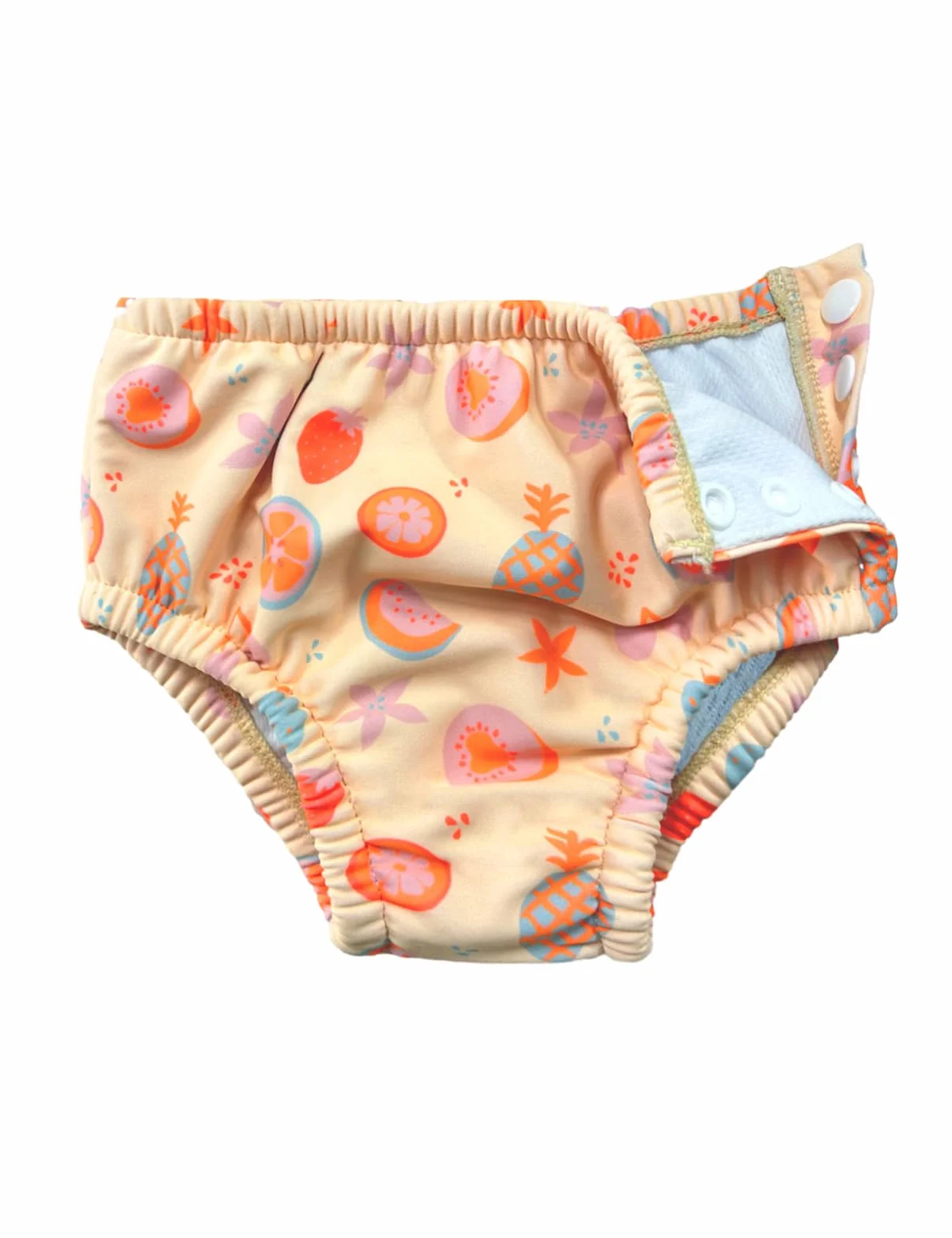 weVSwe Pannolino Da Bagno Riutilizzabile Per Neonate Upf 50+ Pannolino Da Nuoto Per Neonati Lavabile Assorbente Per Bambini Piccoli Lezione Di Nuoto Frutti Arancioni 0-6 Mesi