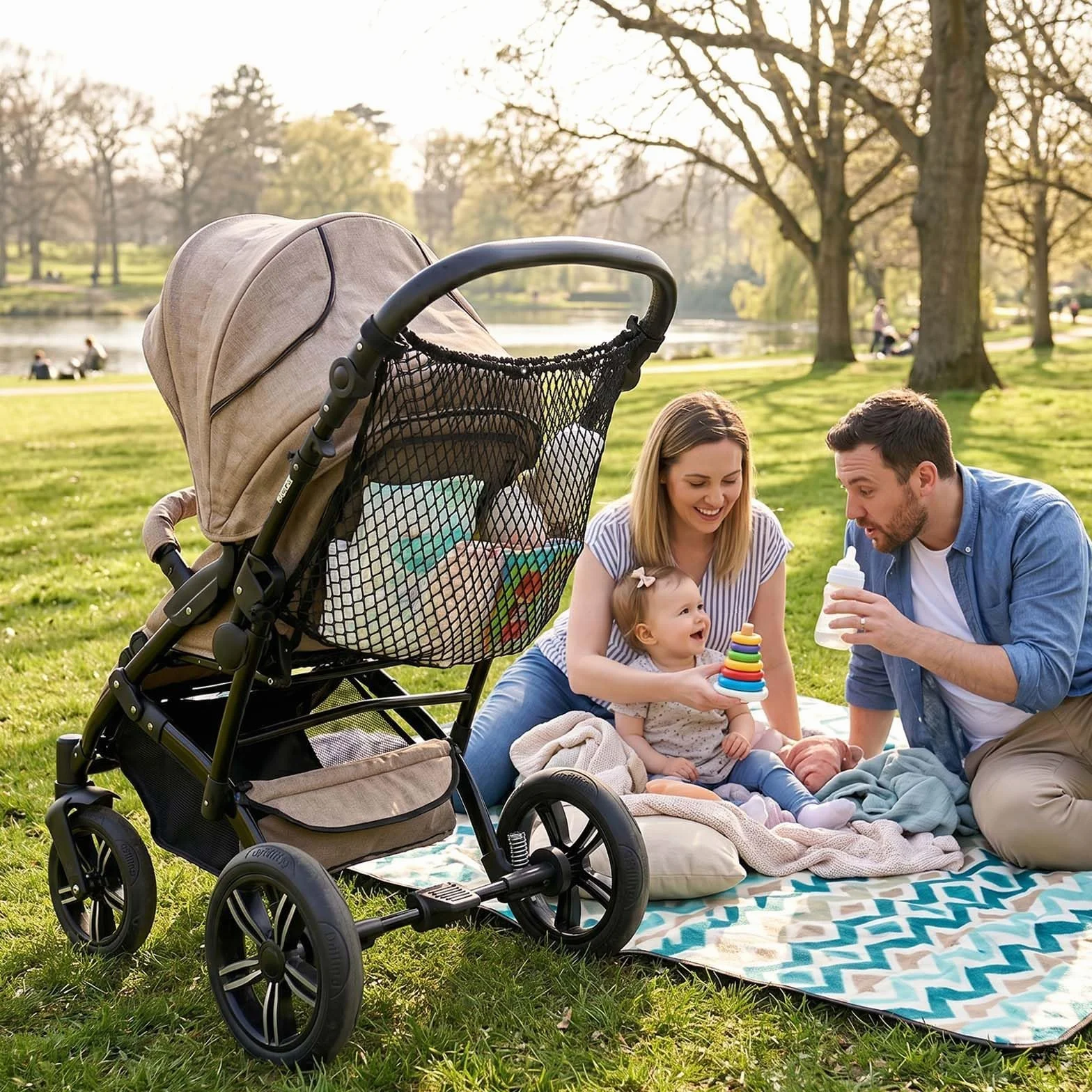 Borsa organizer per passeggino, Rete portaoggetti per passeggino, Borsa a rete per passeggino, Borsa a rete per passeggini, Borsa in Rete per Passeggini, adatti per passeggini, carrozzine per bambini