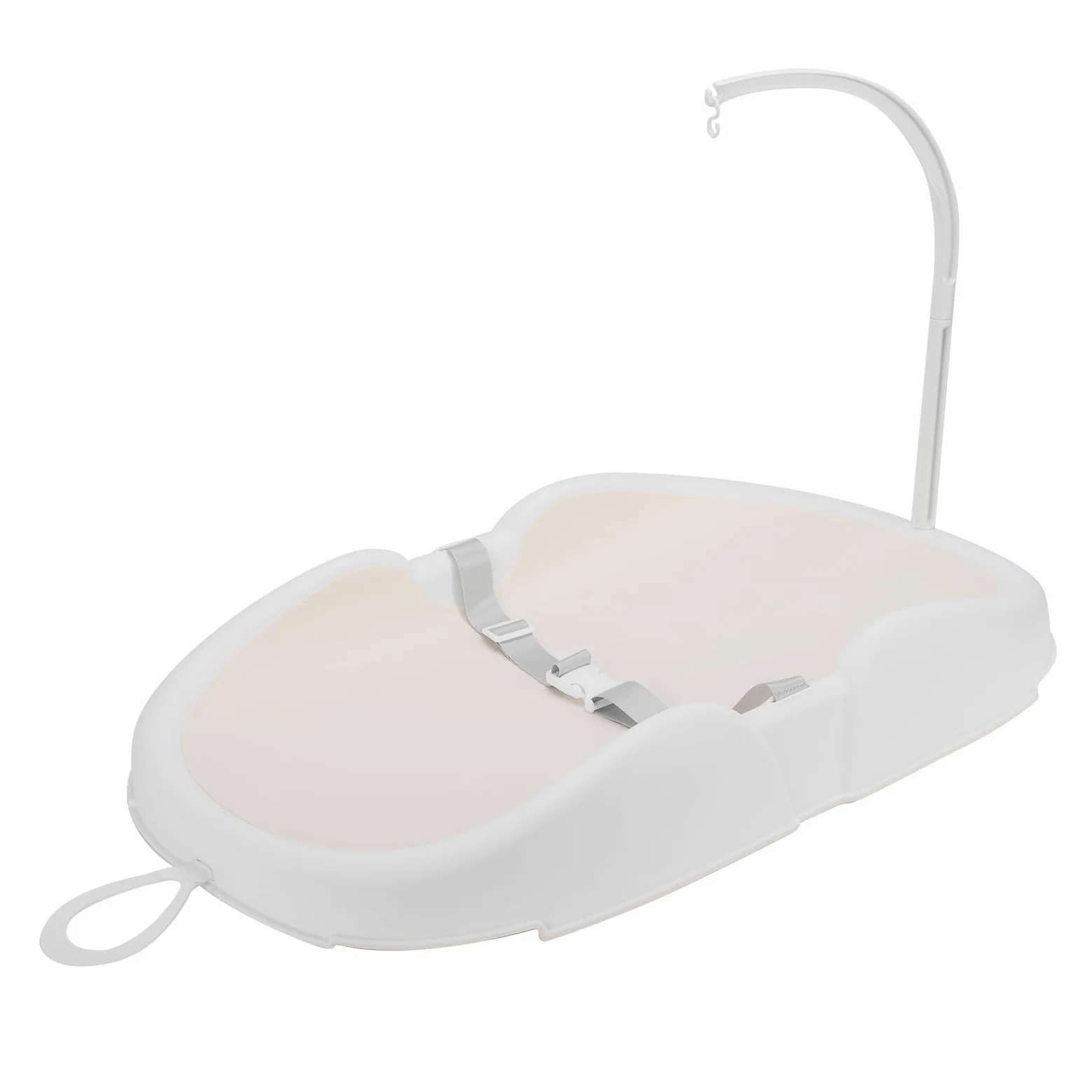 Bewinner Fasciatoio Portatile per Pannolini per Neonati Stazione di Balneazione per Neonati per Mamme in Viaggio in Plastica 28,74x16,14 Pollici (Beige)