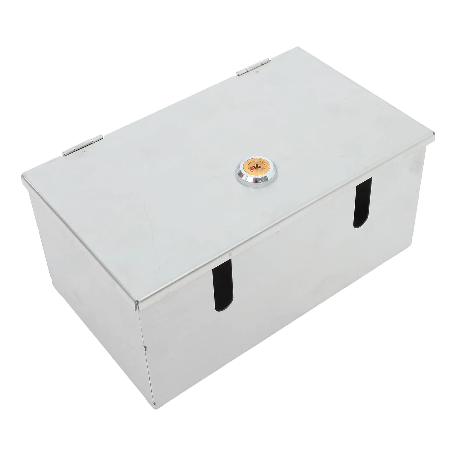 OUNONA Copripresa Elettrica Antieffrazione Protezione Punto di Connessione da Esterno, in Acciaio Inox, Scatola Bloccabile per Ufficio e Casa