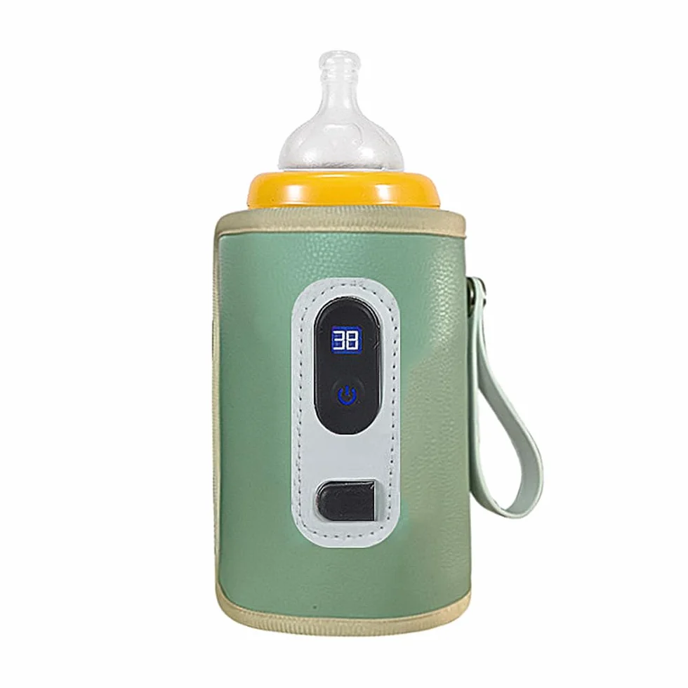 POFET Scaldabiberon Portatile Scaldabiberon riscaldante USB con Display LCD Conservatore di Calore per Il Latte per Viaggi in Auto all'aperto