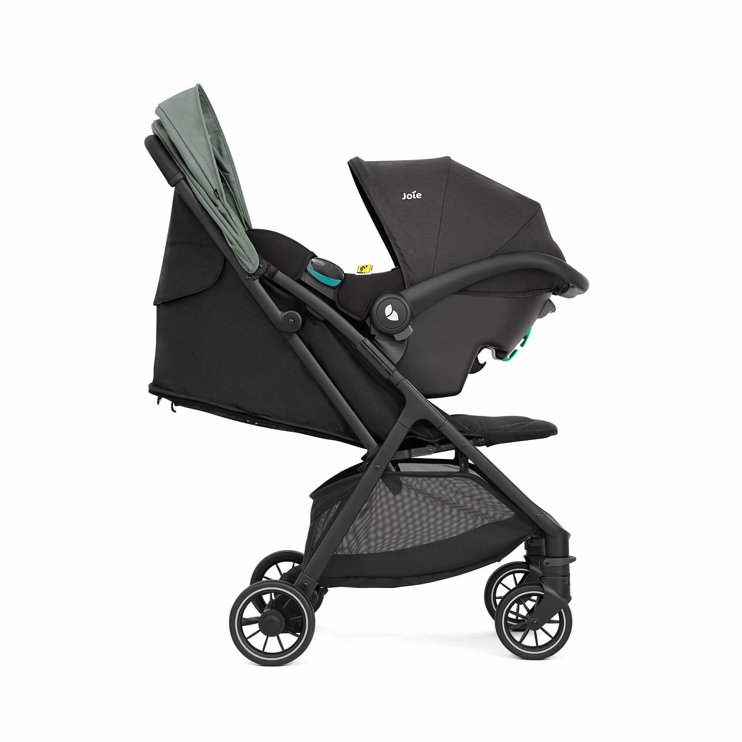 Joie - Pact Pro - Passeggino leggero e compatto - Facile da piegare con una mano - Compatibile con seggiolini auto e navicelle - Imbracatura a 5 punti - Sospensione Tutto Terreno - Abyss - Fin dalla