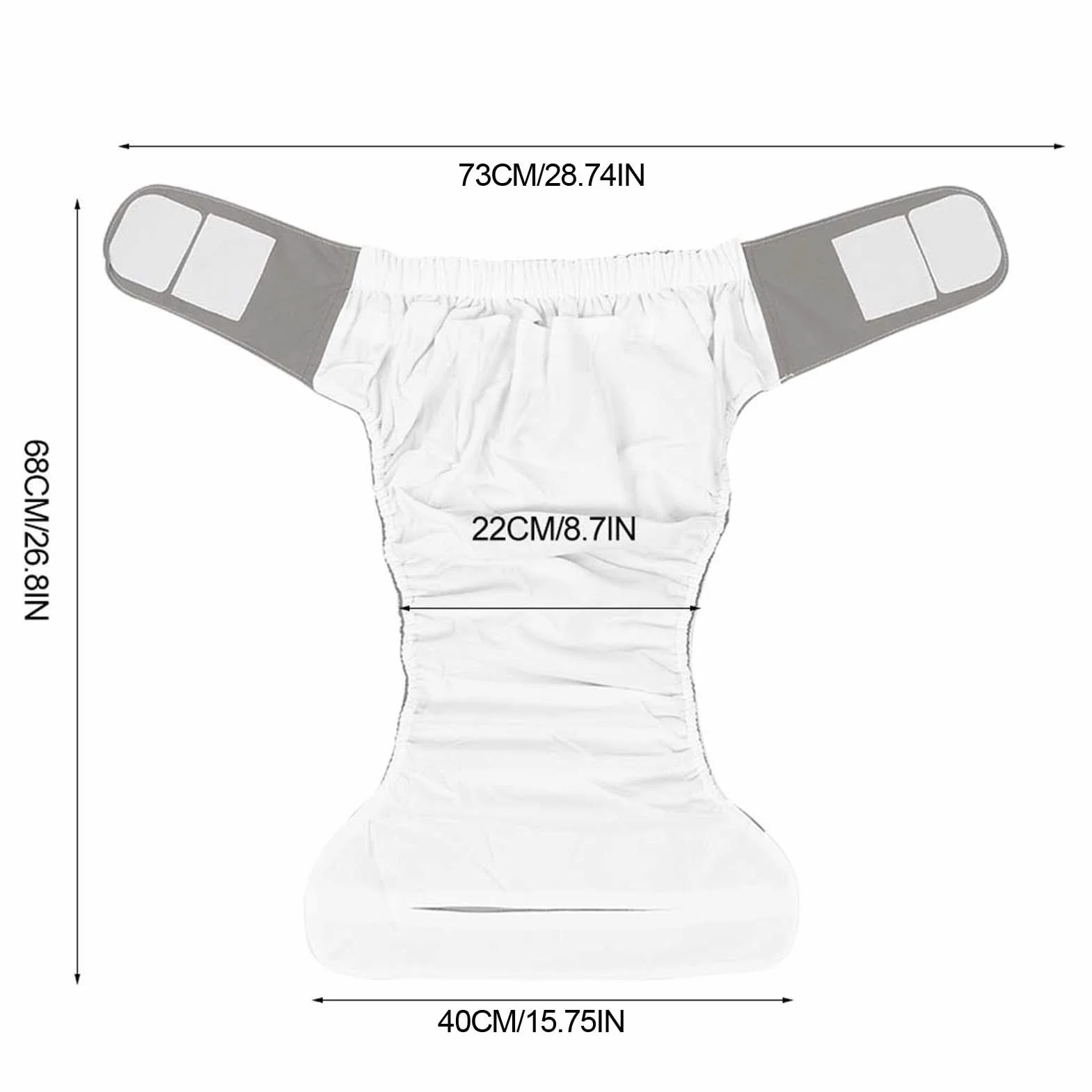 Pannolini Nuoto per Adulti, Pannolini Nuoto Impermeabili, Pannolini di Stoffa Riutilizzabili, Pantaloni per Pannolini per Anziani, (Taglia unica (misura 1'5 a 3'8 di