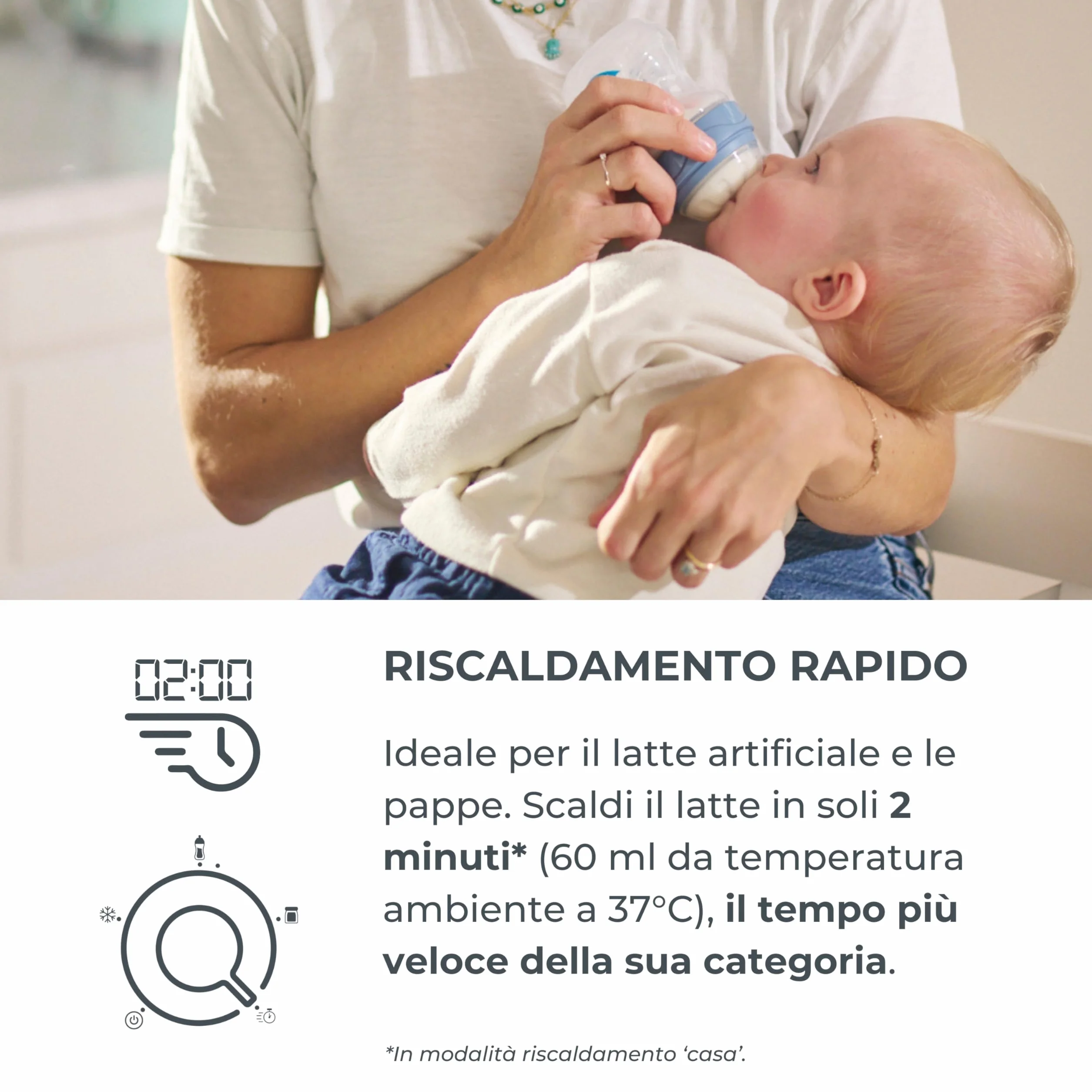 Nuvita 1165 | Scalda Biberon Neonato Casa e Auto | Scaldabiberon da Viaggio | Scaldabiberon Veloce | Scalda Latte Neonato | Scalda Pappa Neonato | Riscalda Alimenti - Sage Green