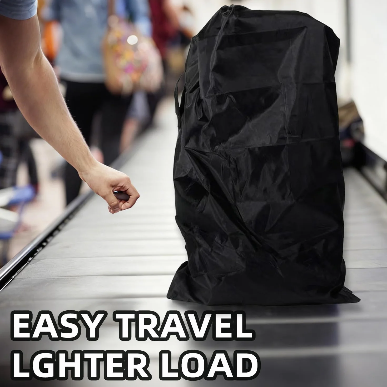 Borsa da Viaggio per Passeggino,Borsa Trasporto Passeggino Impermeabile con Tracolla, Custodia Universale per Carrozzina da Viaggio, Protezione per Aereo e Outdoor - Dimensioni: 114 x 39 x 30 cm.