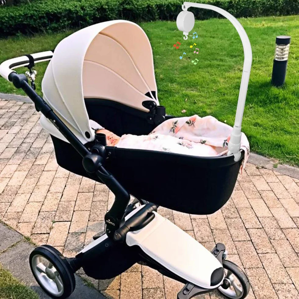 Afunta - Supporto per appendere alla culla una giostrina, con carillon, lungo 58 cm, regolabile, per decorazione giocattolo fai da te, set di dadi a vite