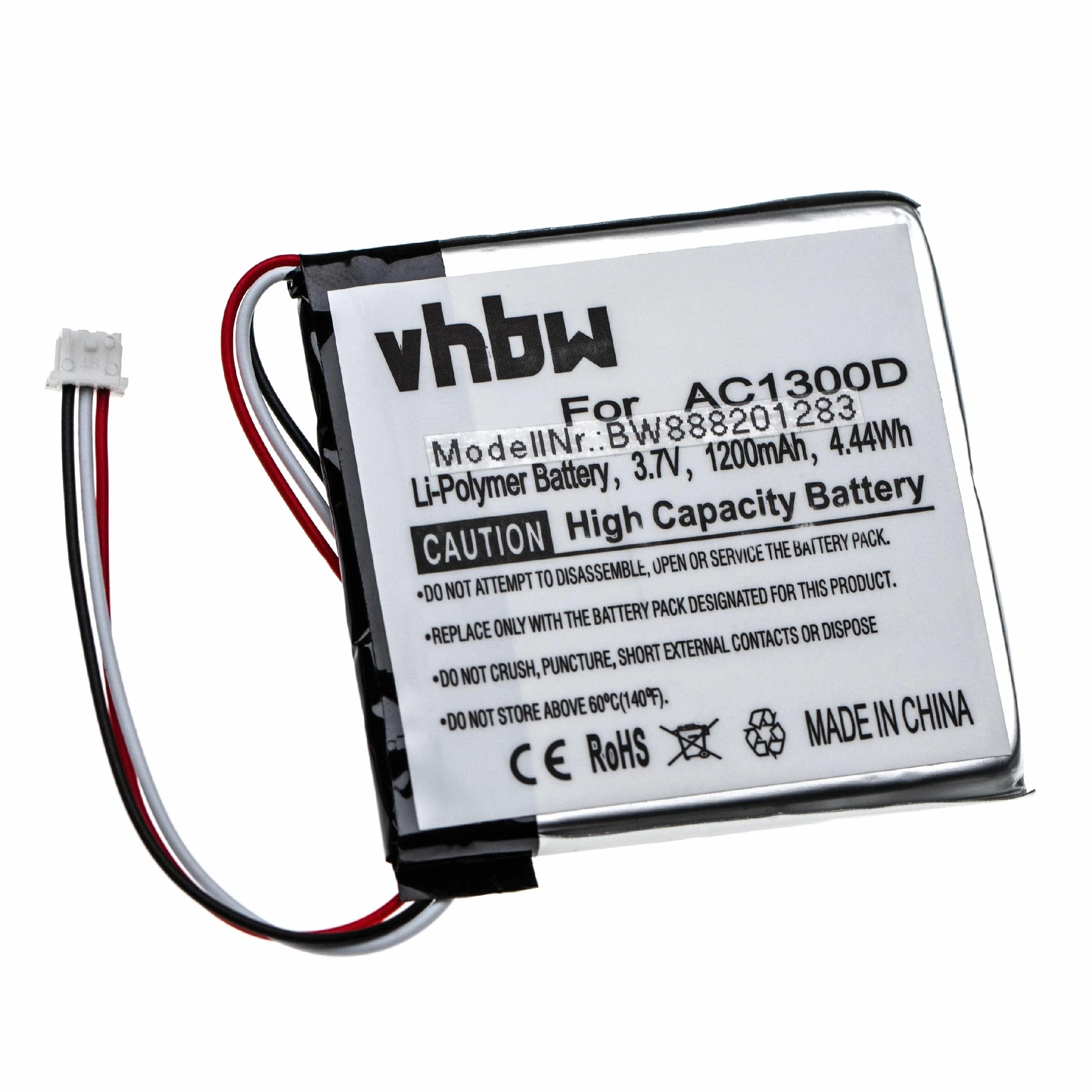 vhbw 1x batteria compatibile con Angelcare unità genitore AC1320 babyphone (1200mAh, 3,7V, Li-Poly)