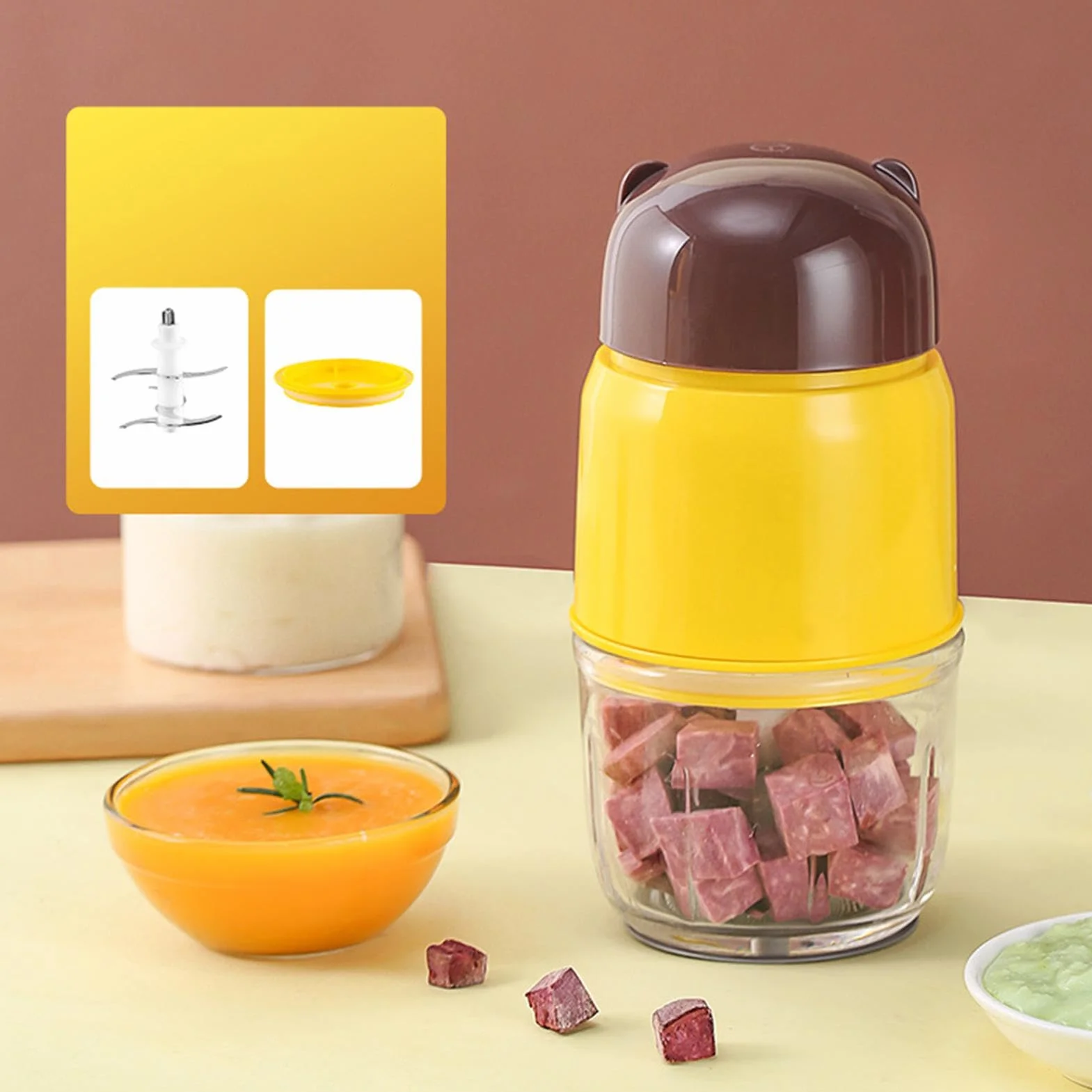 Creatore di alimenti per bambini | Robot da cucina multiuso | Robot da cucina automatico, miscelatore per alimenti staccabile, miscelatore per alimenti, robot da cucina , produttore di alimenti