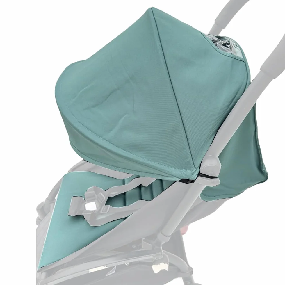 Baldacchino e cuscino per seggiolino per passeggino compatibili con Babyzen YOYO 2 e YOYO+, kit di ricambio di accessori per passeggino, tessuto impermeabile a doppio strato (blu acqua)
