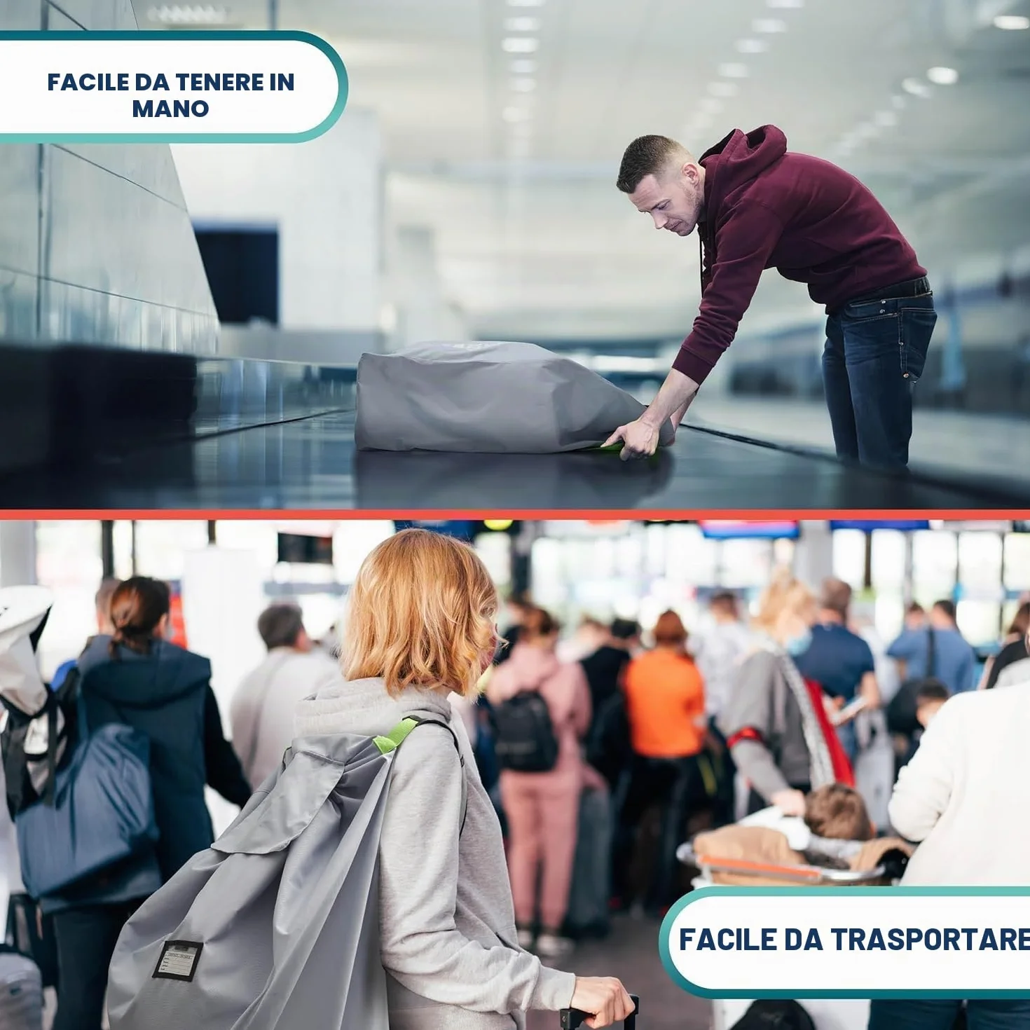 Bramble - Grande borsa copri passeggino per aereo - Borsa per passeggino e carrozzina per viaggi in aereo - Borsa protettiva resistente all'acqua per il controllo del passeggino al gate (grigio)