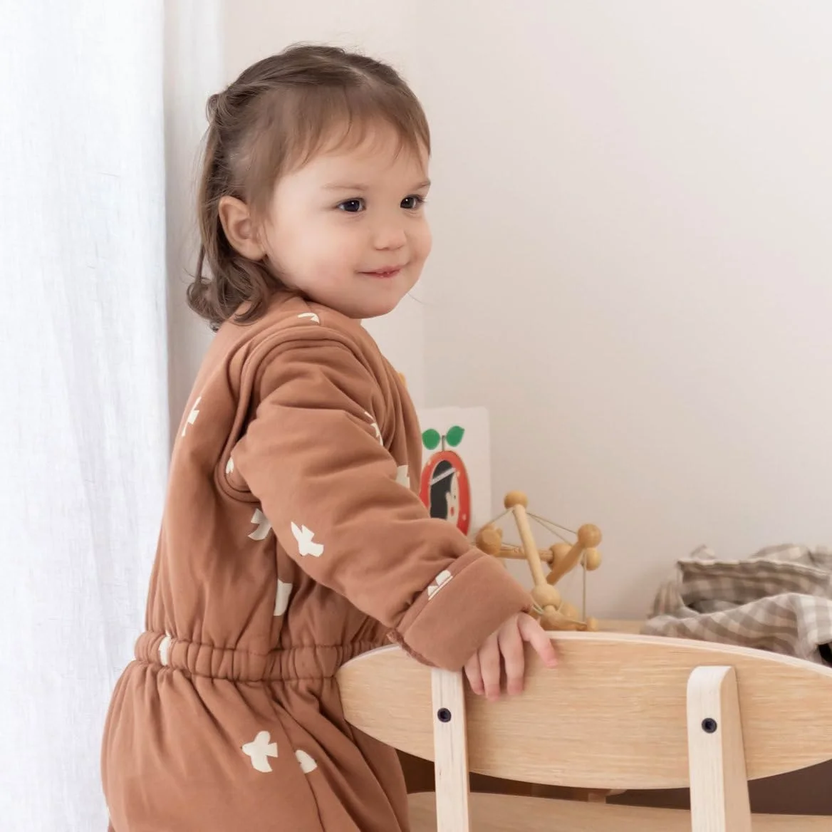 BEMINI Sacco nanna con gambe separabili invernali – TOG 2.5 Pady jersey + jersey – Piuma moka