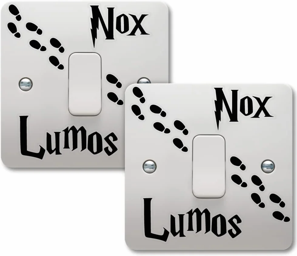 Lumos Nox - Set di adesivi in vinile per interruttore della cameretta dei bambini