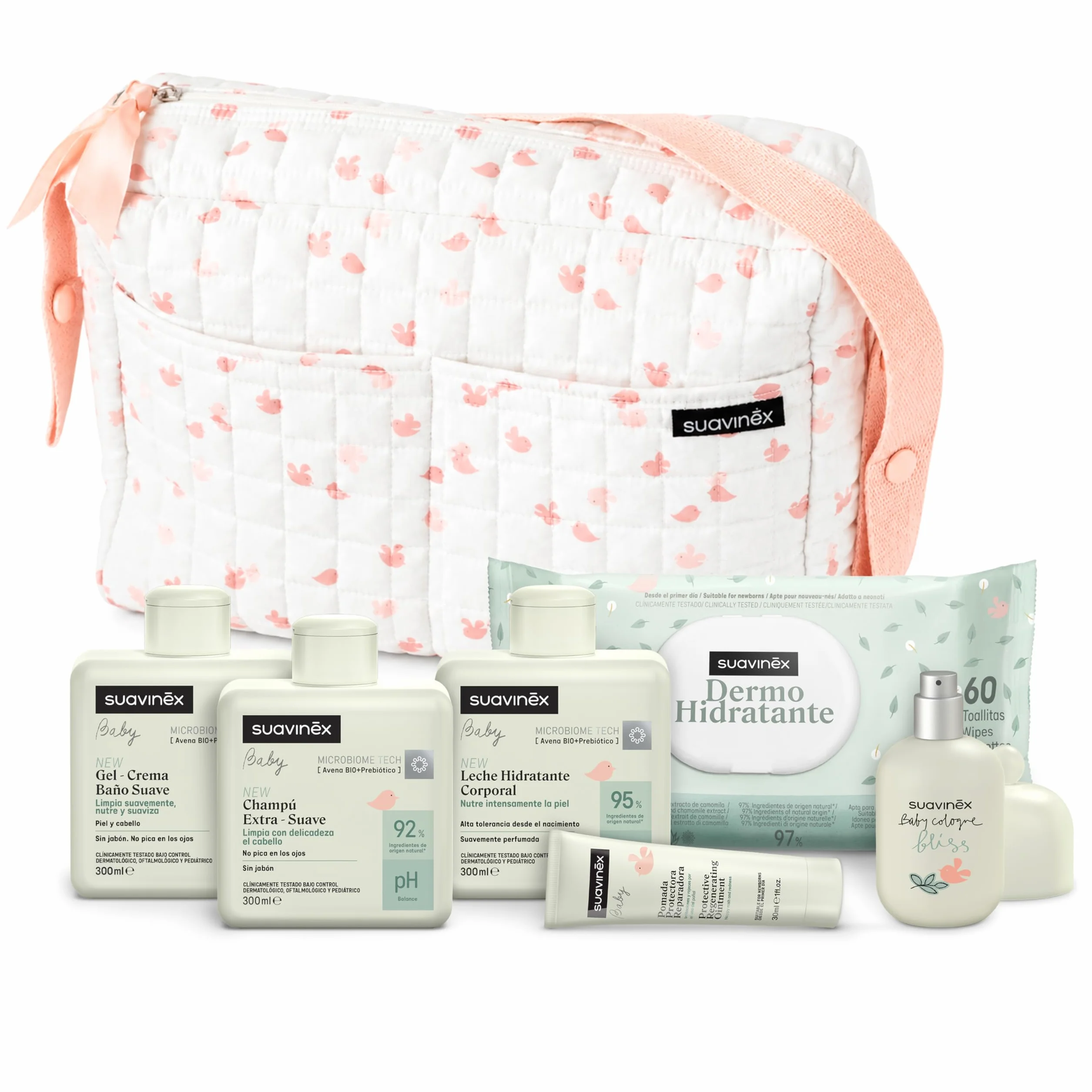 BOLSO COSMÉTICA BEBÉ CORAL LOTE 6 pz