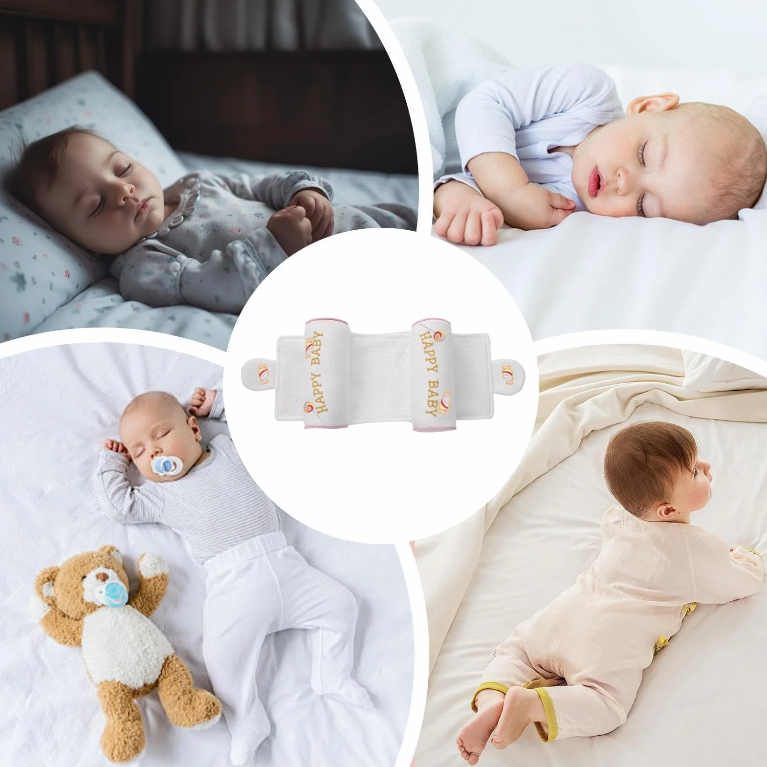 Cuscino Testa Piatta,Traspirante Ergonomico Portatile | Cuscino Bambini Prevenzione Testa Piatta,Riposo E Comfort Casa Viaggio Passeggino Camera Da Ospedale