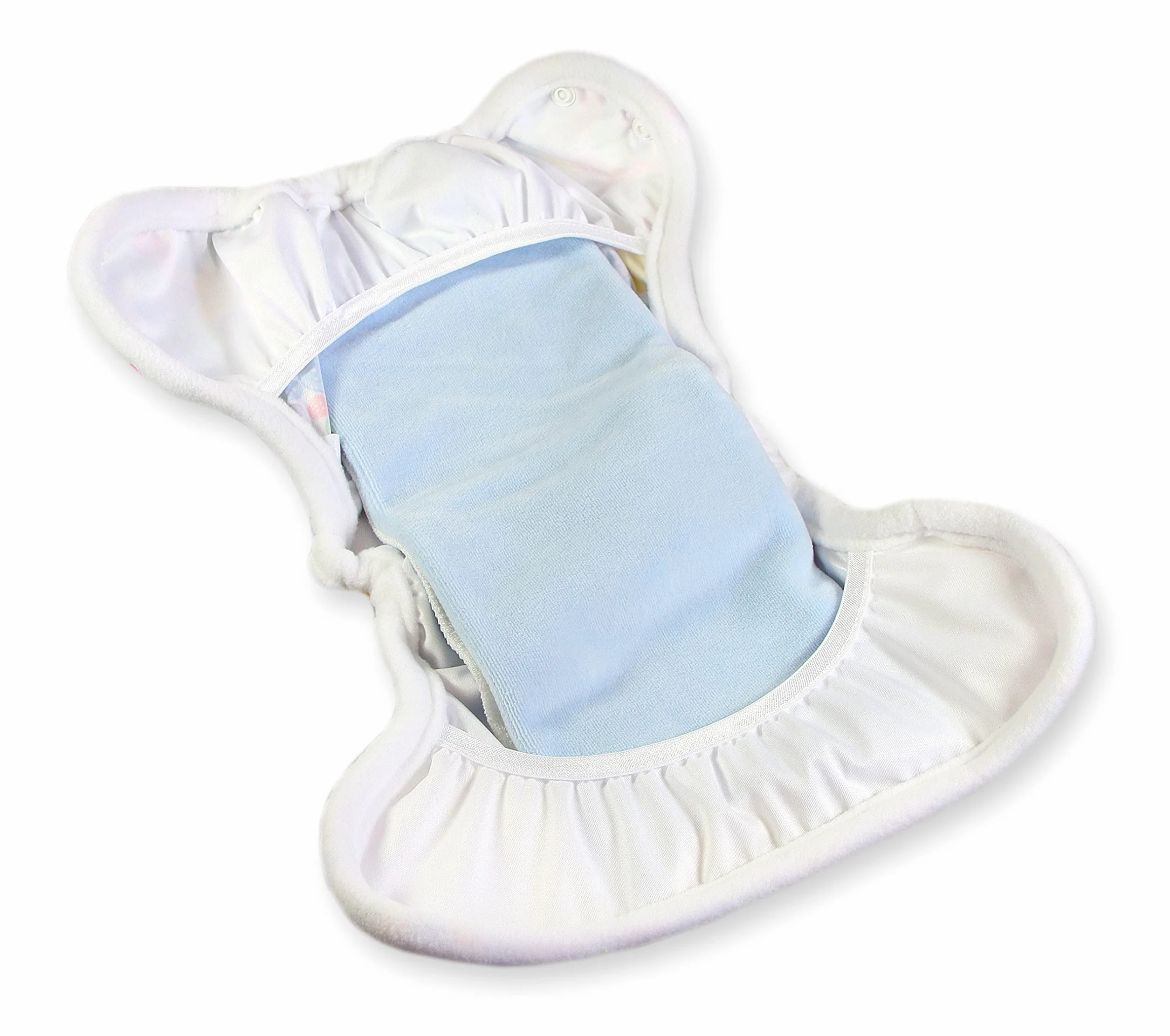 Petit Lulu Copertina per Prefold Taglia Unica (5-16 kg) Snaps Pannolino Impermeabile e Regolabile Riutilizzabile e Lavabile Prodotto in Europa (Lagoon)