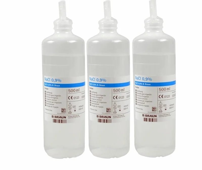 3 flaconi soluzione fisiologica NaCl 0,9% 500 ml sodiocloruro sodio cloruro