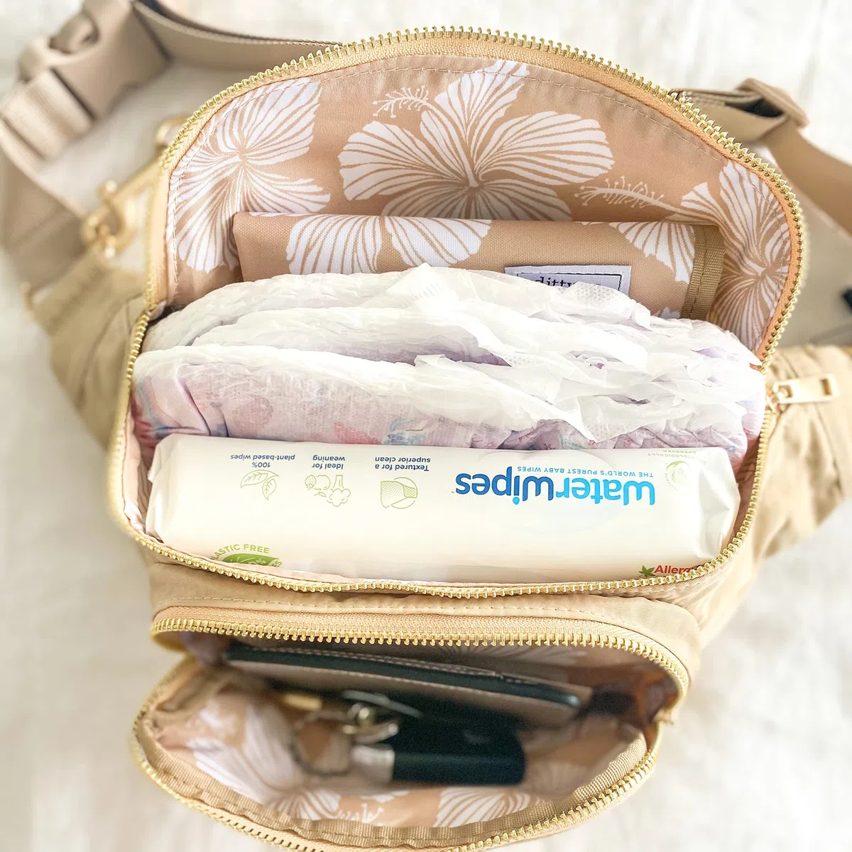 Piccola borsa per pannolini, fasciatoio portatile, borsa a tracolla da donna, porta salviette, essenziale da viaggio per bambini