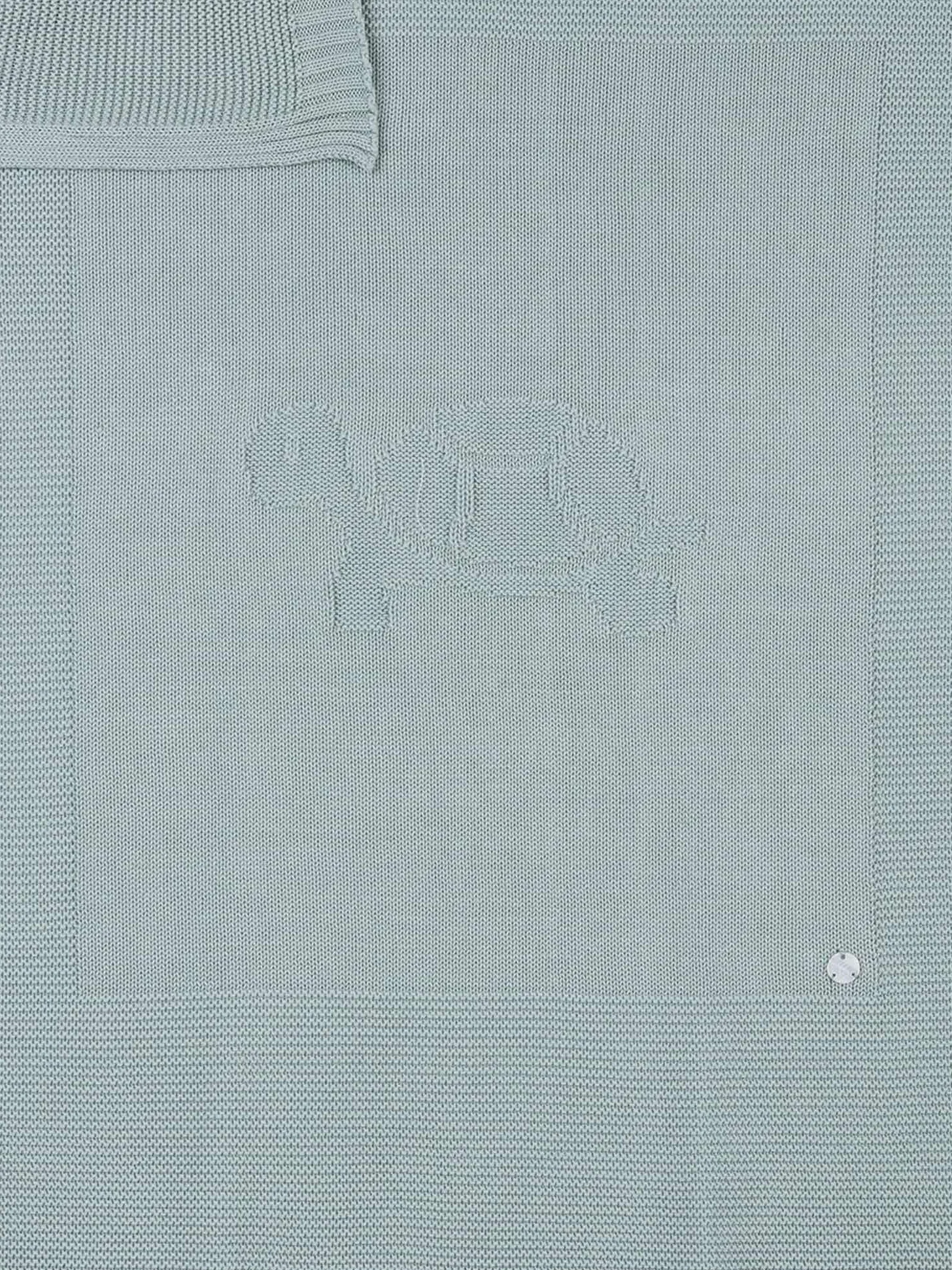 Chicco, Coperta in cotone organico per neonati con Tartaruga, 86x68cm, Verde