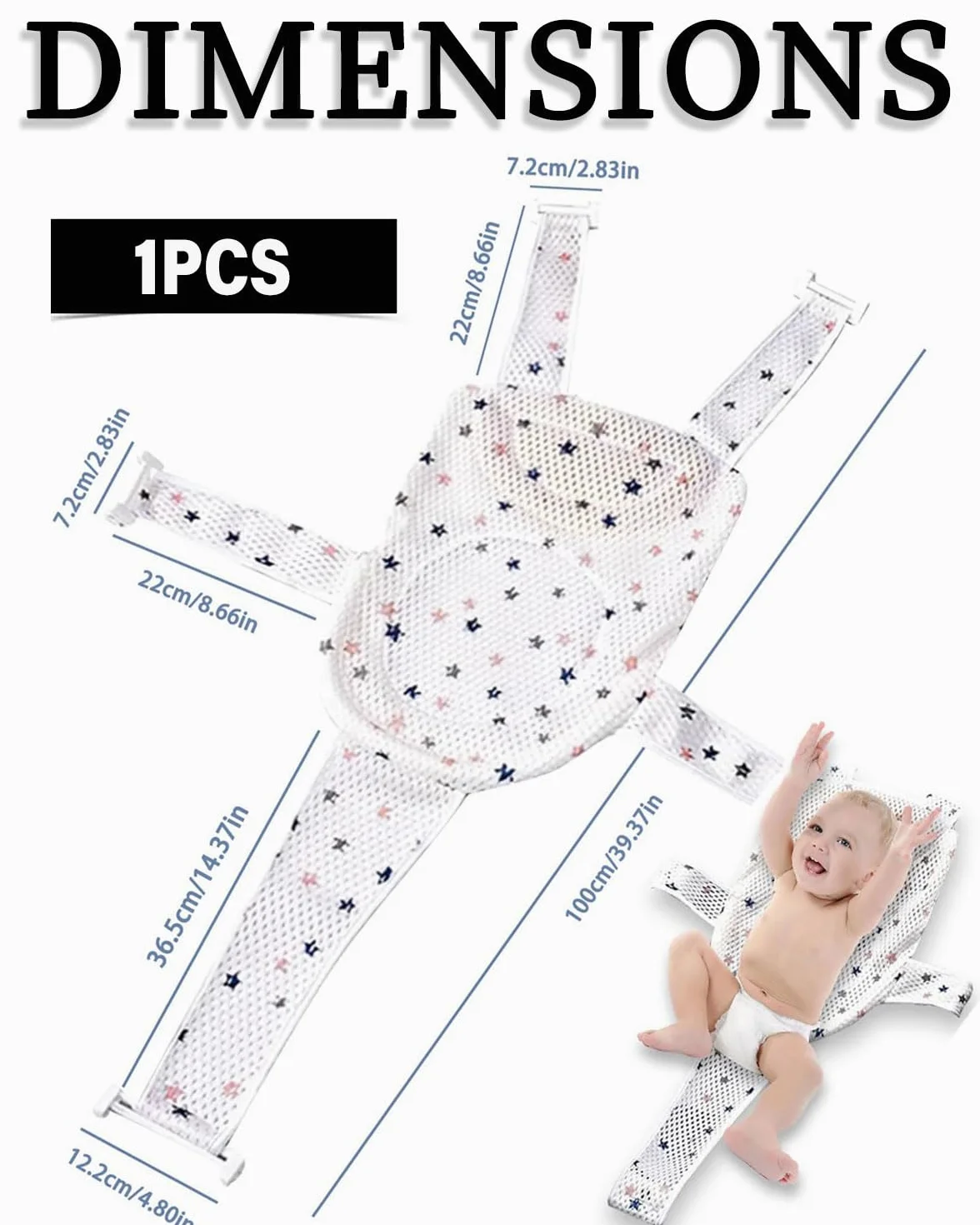 Seggiolini per bagnetto,1pcs Cuscino Bagnetto Neonato Universale, Tappetino da Bagno per Neonati, Rete Bagnetto Sedile Bagnetti, Bagnetto Supporto Sedile Regolabile,per Bambino 0-3 anni