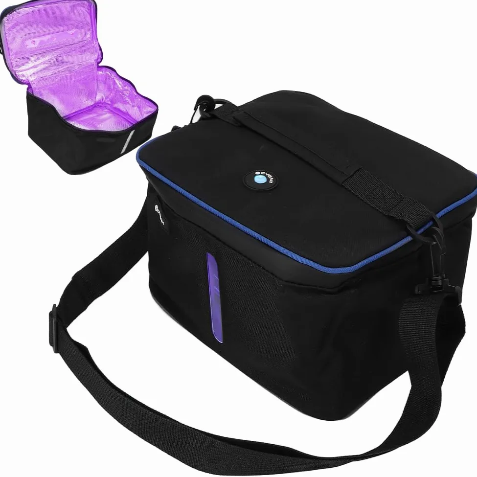 Borsa per la Pulizia della Luce, Borsa per la Disinfezione UVC, Sterilizzatore Portatile con Luce a LED, Sterilizzazione Rapida e Semplice del 99,9% in Soli 3 Minuti, Grande Borsa