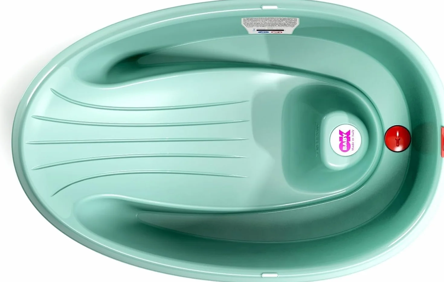 OKBABY Onda Baby - Vaschetta Compatta per il Bagnetto del Neonato 0-12 Mesi - Azzurro