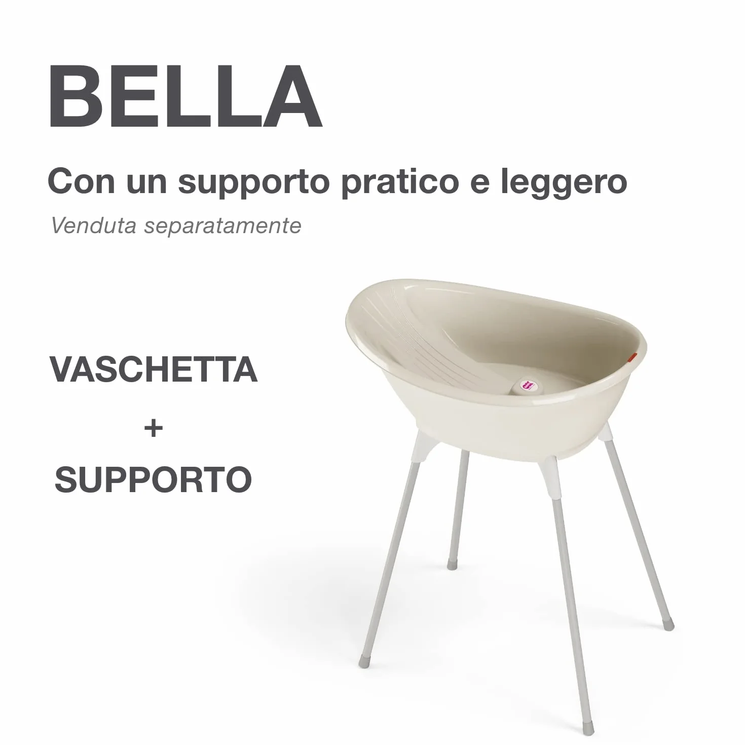 OKBABY Cavalletto di Supporto per Vaschetta Bella - Gambe Pieghevoli, Minimo Ingombro - per il Bagnetto del Neonato 0-12 Mesi (Max 15 kg)