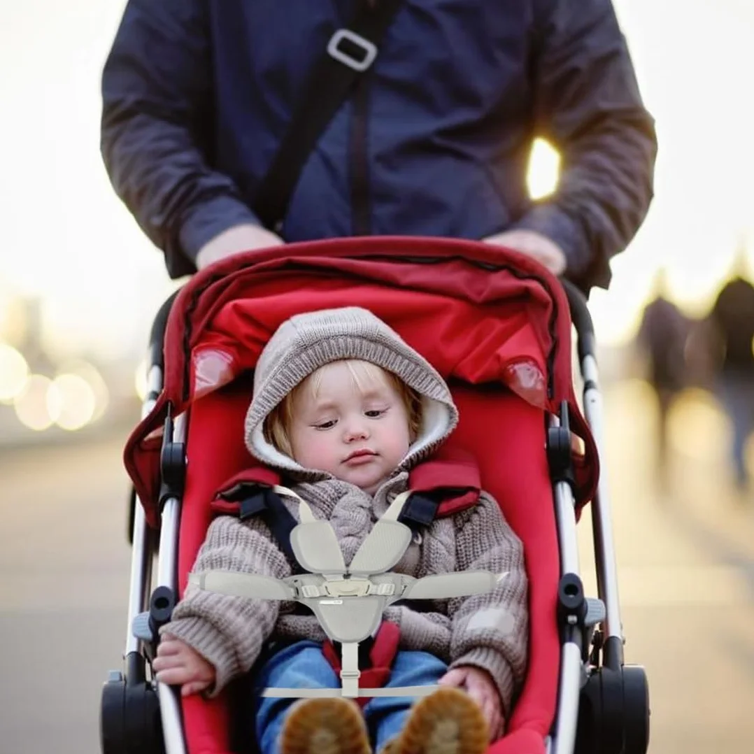 5 Punti Cintura di Sicurezza per Seggiolino Auto Cintura Multifunzione Protezione Bambini Cintura per Seggiolino con Polsini per Spalle Cintura di Sicurezza per Passeggino
