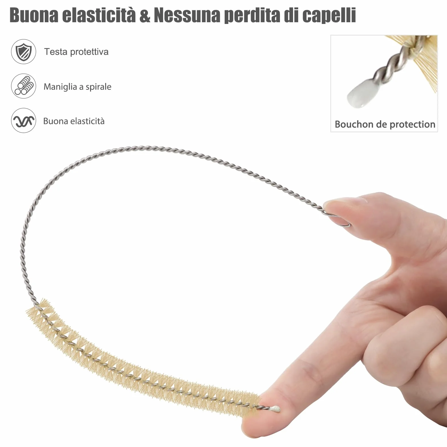 MASTERTOP Set 9 Spazzola per Bottiglie, Spazzole per Bottiglie Lungo, Scovolino per la Pulizia del Lotto per Bottiglia, Tazza, Vetro, Cannuccia, Thermos e Contenitori Vari