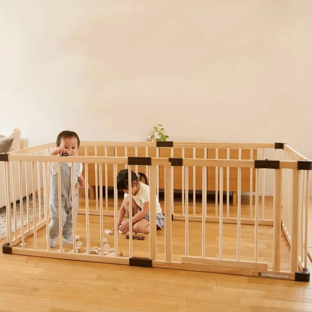 Box per Bambini in Legno Gioco per Bambini all'Interno e all'Esterno Recinto per Bambini Area Giochi Box per Giochi Centro Giochi, Box Portatile BabSafety