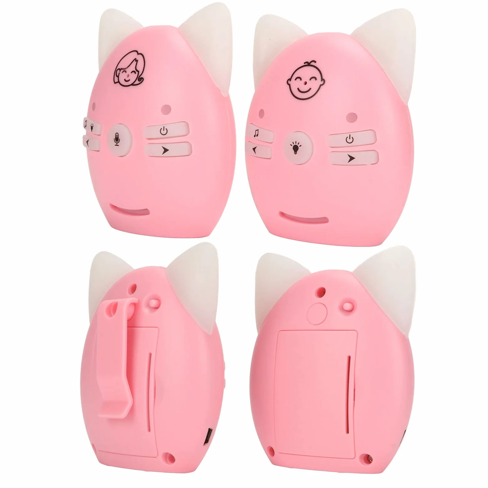 Baby Wireless Two Way Voice, Easy Carry 10dBm Audio Baby Monitor Suono Chiaro per la Casa (Rosa)