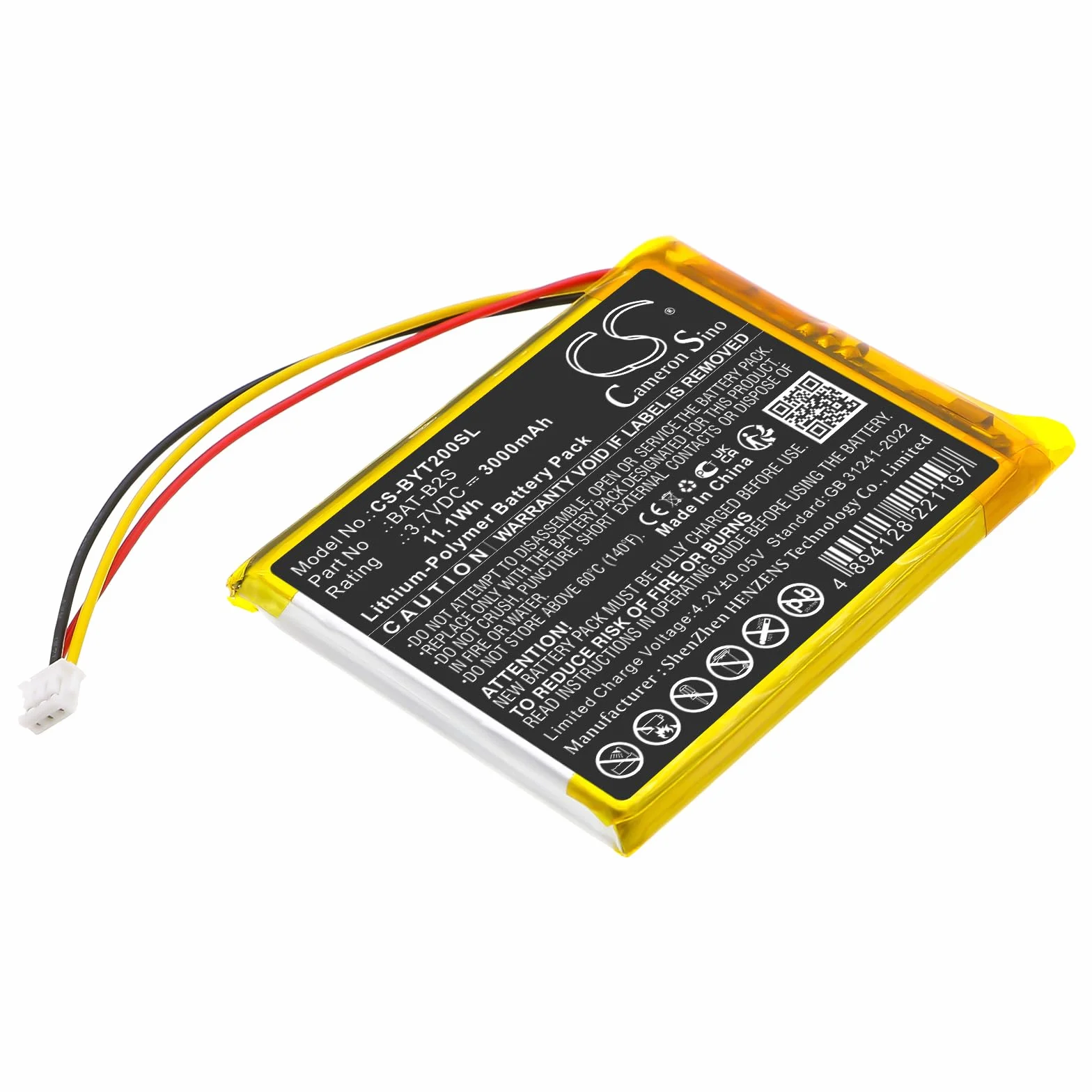 TECHTEK Batteria 3000mAh compatibile con [Jeeber] 2K 3MP VB805, VB805PRO, per [Boifun] 2S, 2TM, 5S, 6T, VB805, per [Arenti] Ainanny, per [ieGeek] Baby 1T, Baby1T, per [Deatti] BM101-M, per [Babytime]