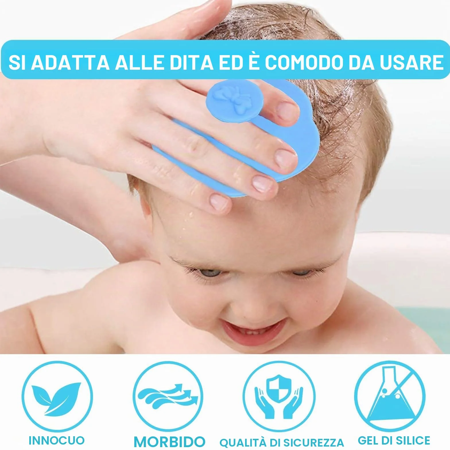 Wekuw 2 Pezzi Spazzola Neonato Pettine Crosta Lattea Neonato Spazzola Bagno Bambini Silicone Pettine Crosta Lattea Aiuta a Massaggiare Delicatamente Il Cuoio Capelluto, Adatto a Neonati e Lattanti