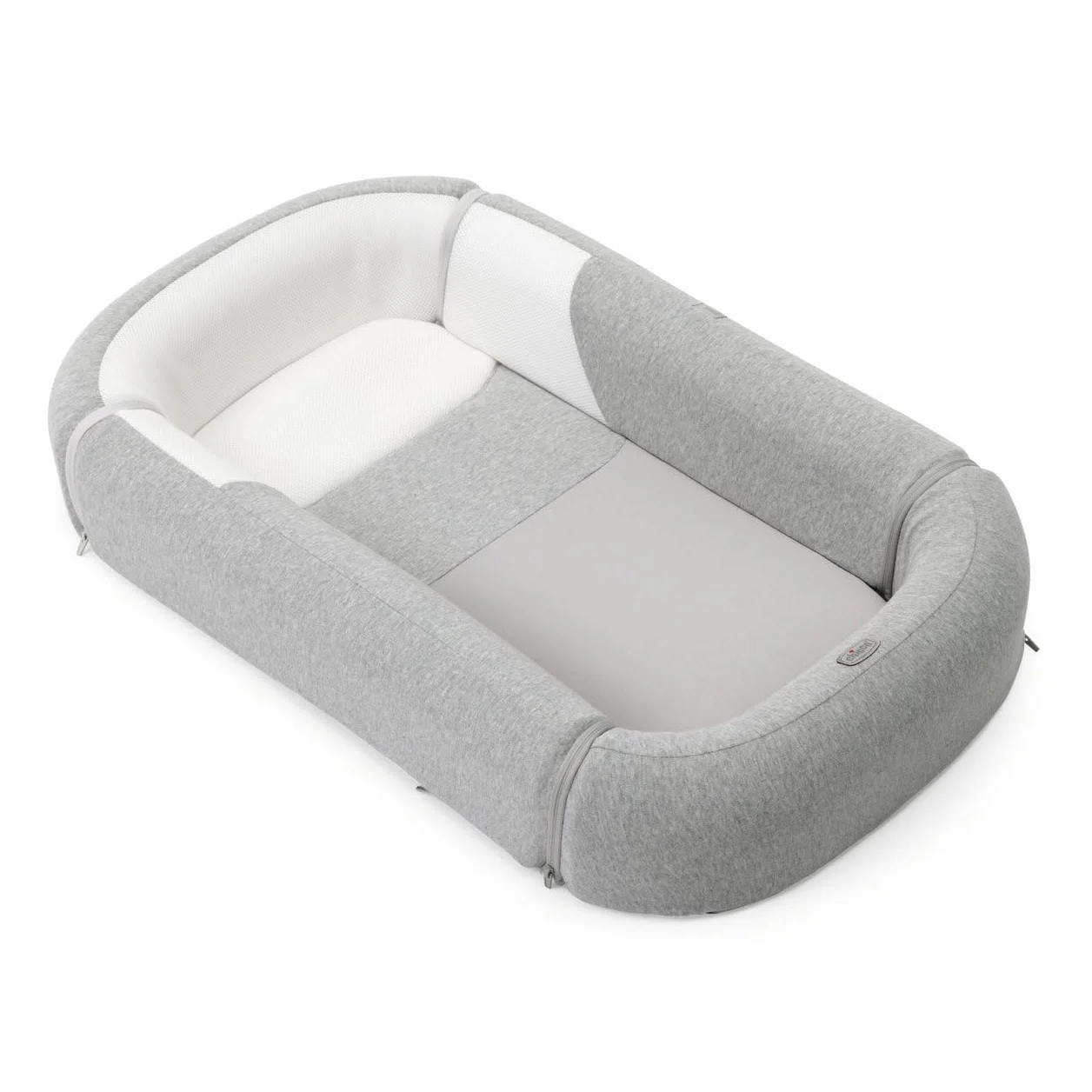 Chicco Mommy Pod 3in1, Riduttore Lettino Neonato, 81 cm x 49 cm, Nido per Bebè, 0-3 mesi per la Nanna, 0-8 mesi per il Tummy Time, Rivestimento in Cotone Organico, Lavabile in Lavatrice, Grigio