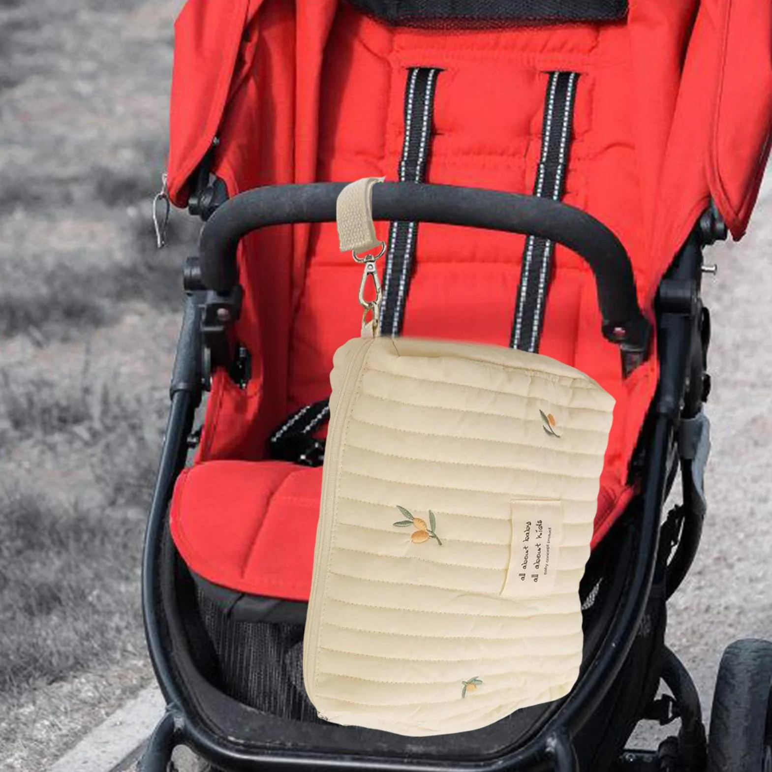 Generico Borsa Da Viaggio Per Passeggino | Borsa Da Viaggio Per Passeggino,Borsa con Zip Grande Capacità per Biberon Salviette Telefono Chiavi e Accessori Pulizia