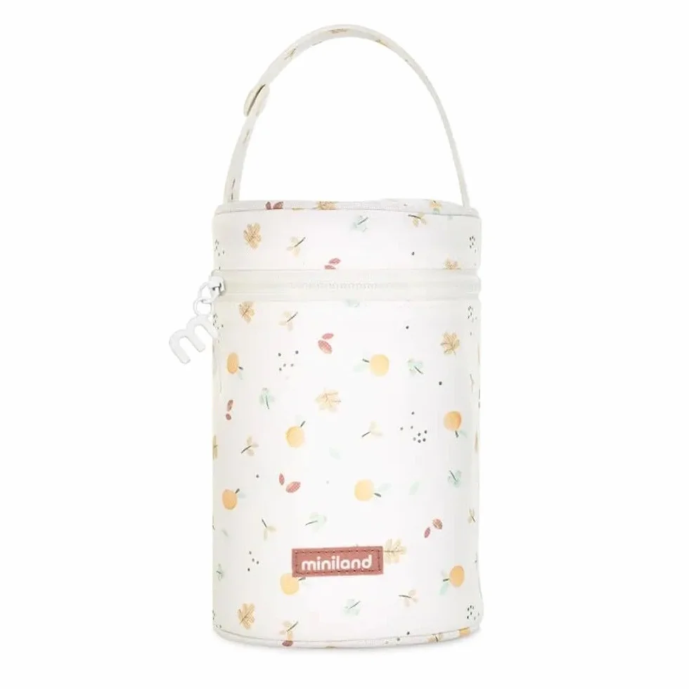Miniland - Borsa Isotermica per Termos e Biberon Thermibag Double | Custodia Termica Porta Biberon e Bevande | Borsa da Trasporto con Manico, Chiusura a Cerniera e Isolamento Extra (Valencia)