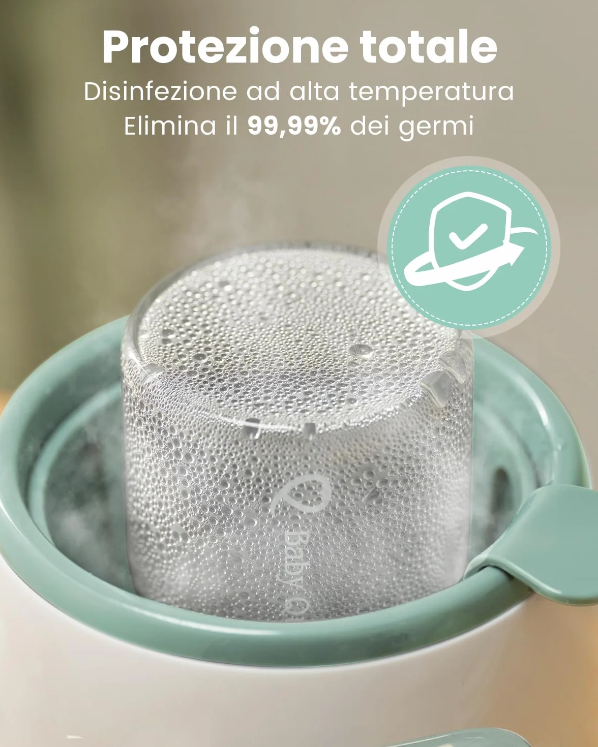 Grownsy Scaldabiberon 10-in-1 Veloce con Timer per Latte Materno o Formula, Controllo Preciso della Temperatura, Funzioni di Scongelamento, Sterilizzazione, Mantenimento Caldo e Riscaldamento Pappe