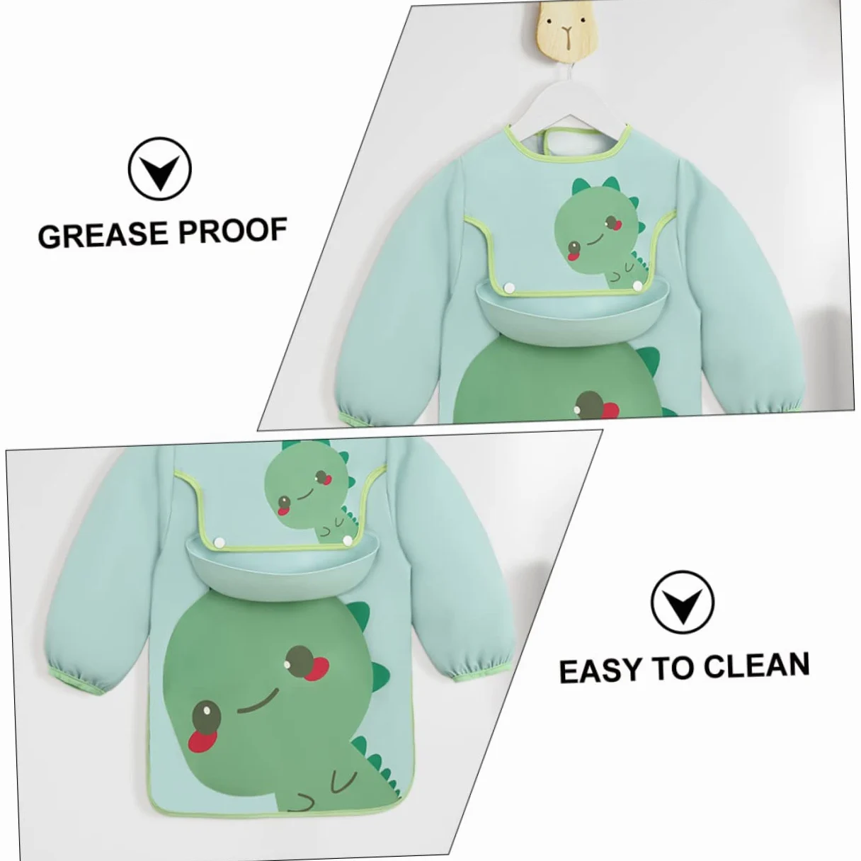 VICASKY Bavaglino Bavaglini Per i Più Piccoli Grembiuli Per Bambini Dei Cartoni Animati Bavaglini Impermeabili Camice Infantile Per Mangiare Bavaglini Per Neonati Pettorali Poliestere