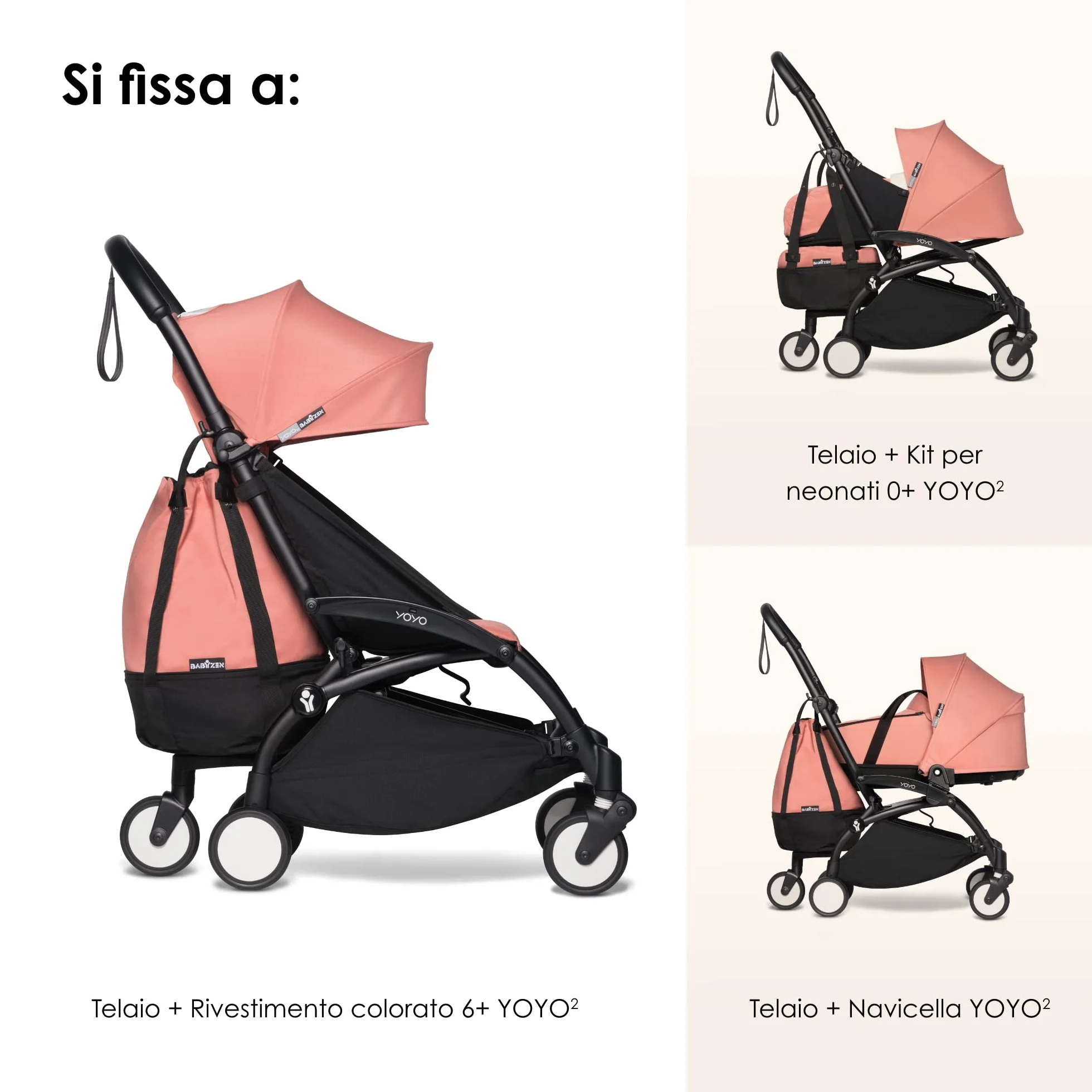 Babyzen Borsa YOYO, Ginger - Per uno spazio addizionale sul passeggino YOYO2 - Include una base robusta, ruote e ganci