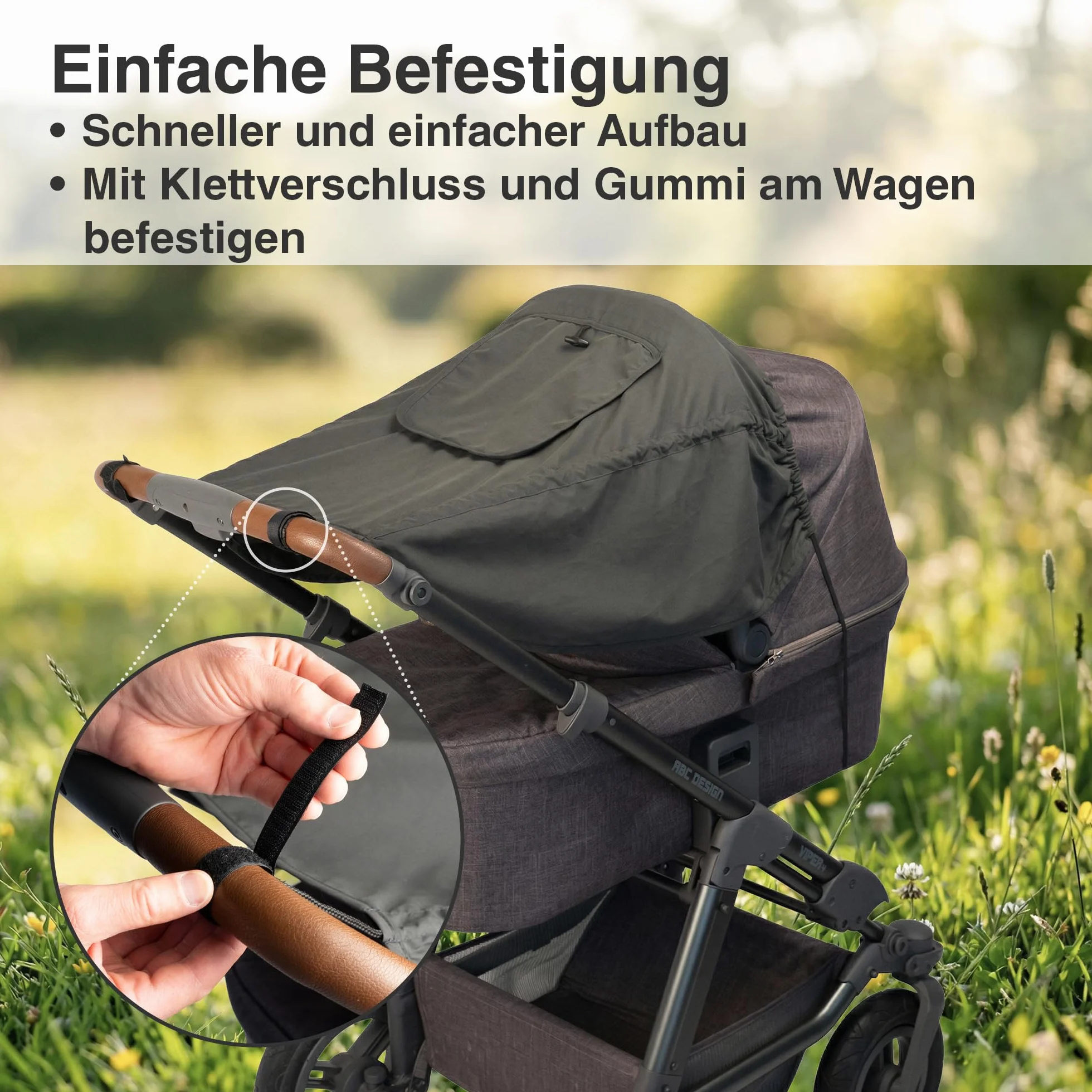 DIAGO Deluxe - Parasole per passeggino, colore: grigio