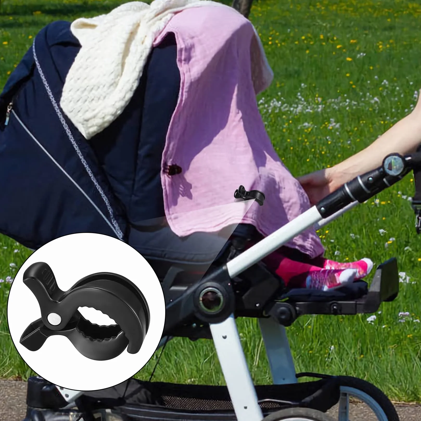 9 Pezzi Clips per Passeggino, Mollette per Passeggino Universali, Fermagli Clip per Morsetto Passeggino, Clip per Coprisedili per Auto, Ganci per Passeggino Clips, Morsetto per Coperta