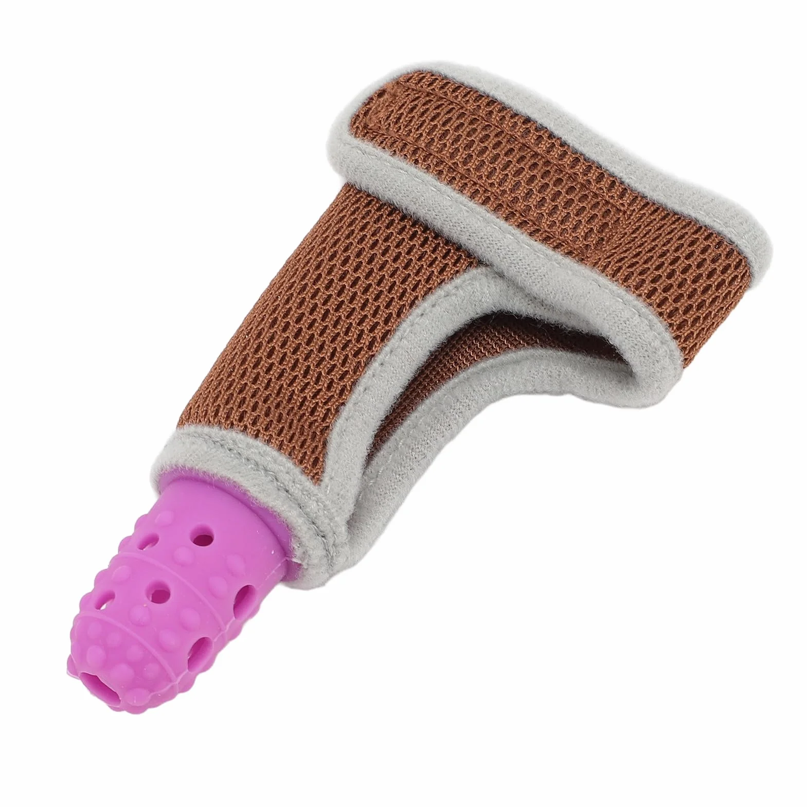 Dispositivo Per Succhiare il Pollice Per Bambini, Protezione Per le Dita in Silicone, Rete Traspirante, Trattamento Per Succhiare il Pollice Regolabile, 7M10Y, Blu, Con (PURPLE)