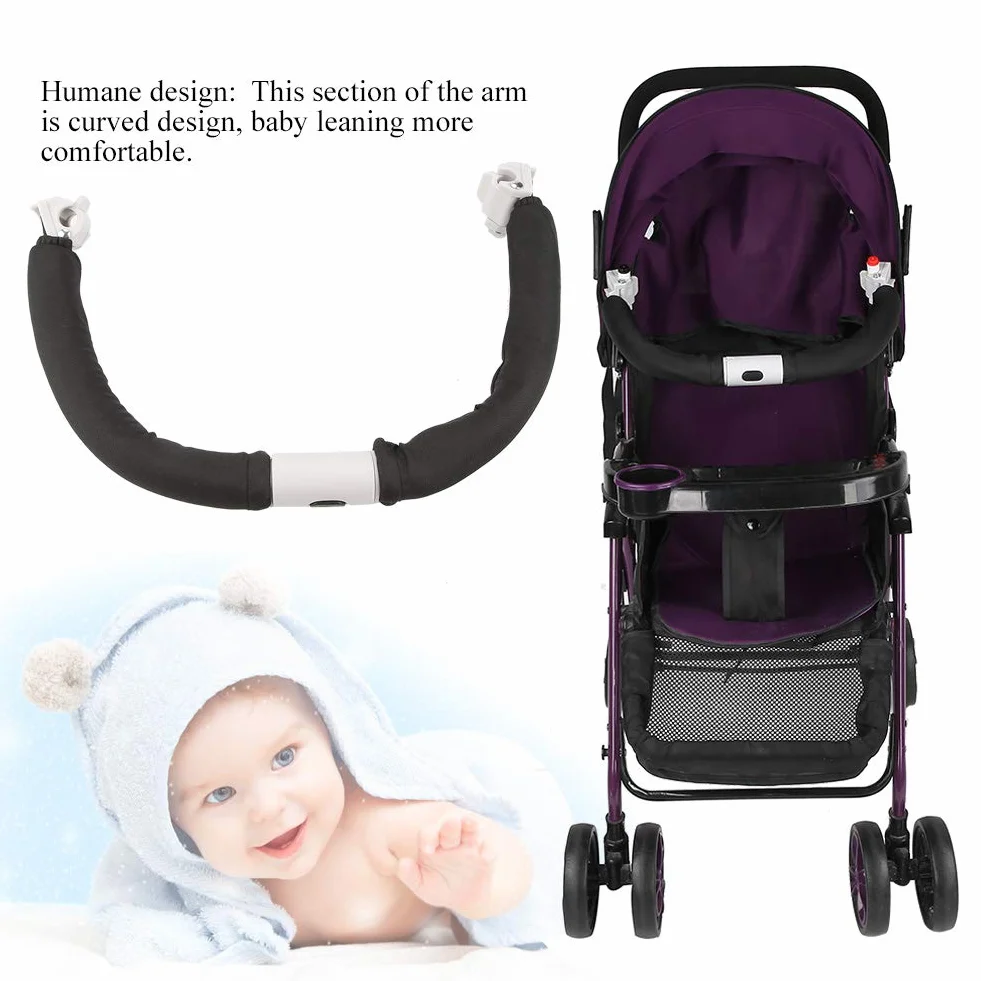 Barre Paraurti per Passeggino, Manubrio Regolabile per Passeggino, Bracciolo Sicuro Staccabile Adatto a Tubi Rotondi di Diametro 1,6 cm