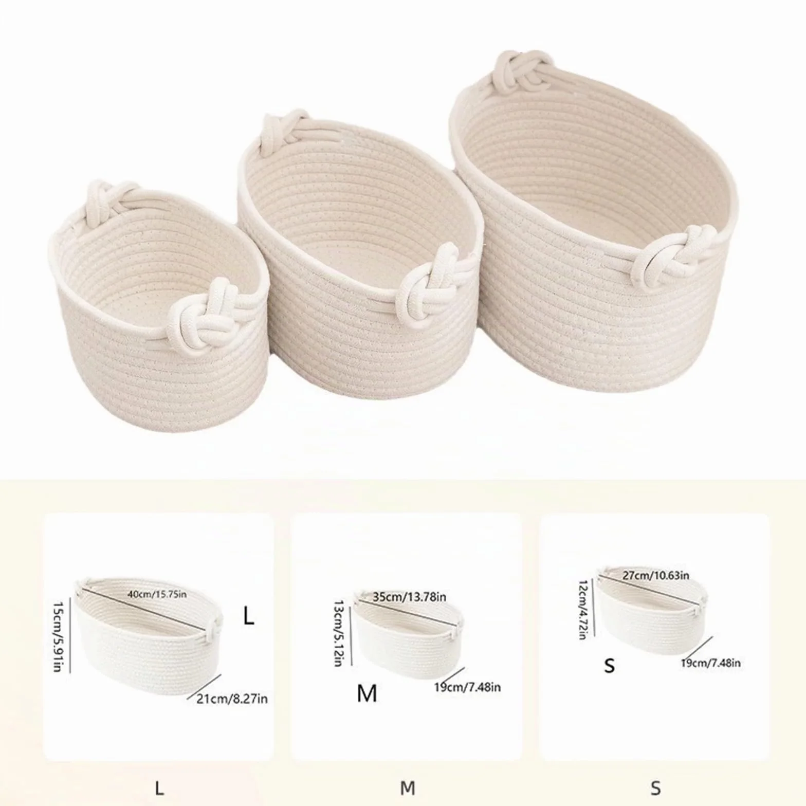 Cesto regalo personalizzato per neonati, in corda di cotone, per baby shower, cesto per giocattoli, cesto per bambini, organizer per giocattoli per bambini, decorazione per la cameretta dei bambini (L