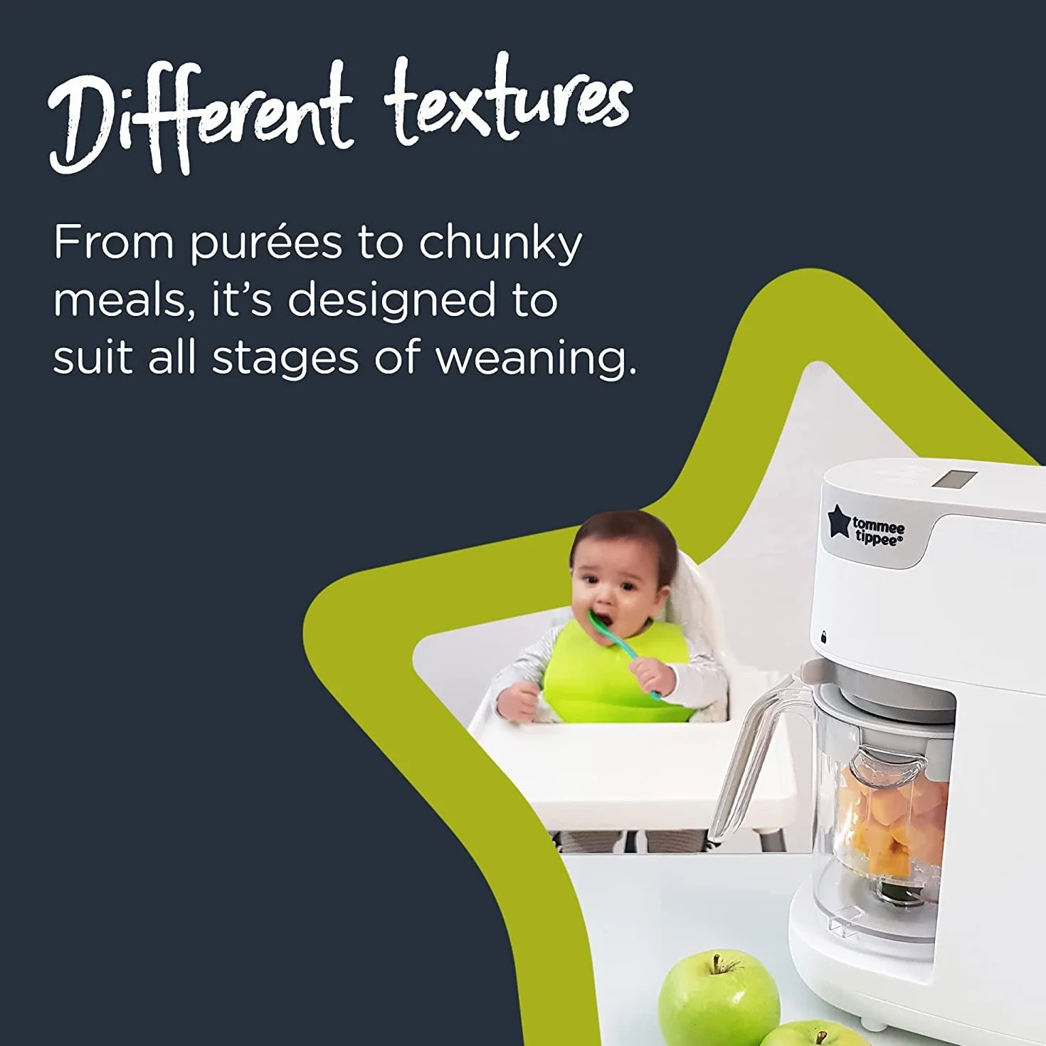 Robot da cucina marca Tommee Tippee. Modello TT STEAMER BABY FOOD MAKER - BLACK