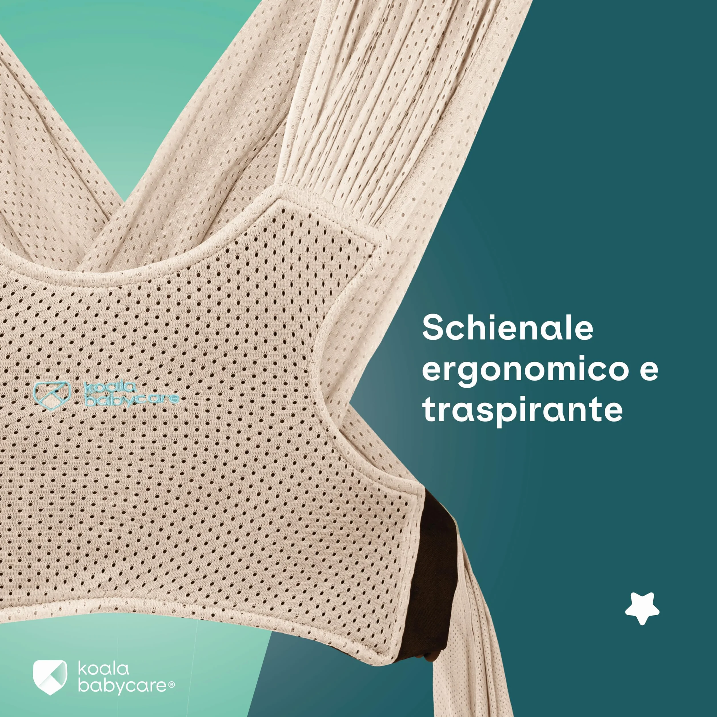 Koala Babycare Fascia Porta Bebè Estiva – Fascia Neonato Traspirante per Mare, Piscina, Doccia – Water Sling Leggera per Climi Caldi | Regolabile, Rapida Asciugatura, fino a 9 kg