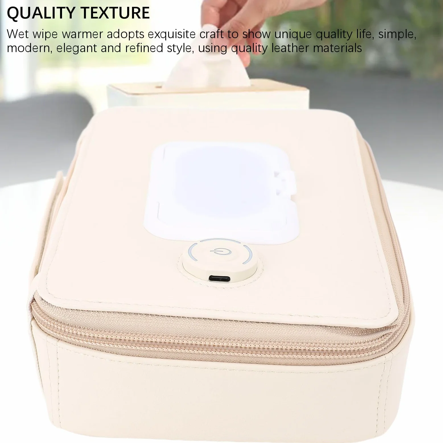 Fafeicy Scaldasalviette per Neonati, Scatola per Fazzoletti in Pelle PU, Salviette Umidificate a Temperatura Costante per la Casa e il Viaggio
