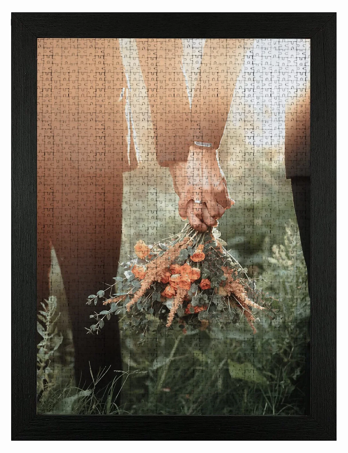 Wallazz Cornice Porta Puzzle 3000 Pezzi 80,4x121,4 cm Nero - Cornice per Quadri e Puzzle, Frontale Trasparente in Crilex, Made in Italy - Design Elegante da Parete