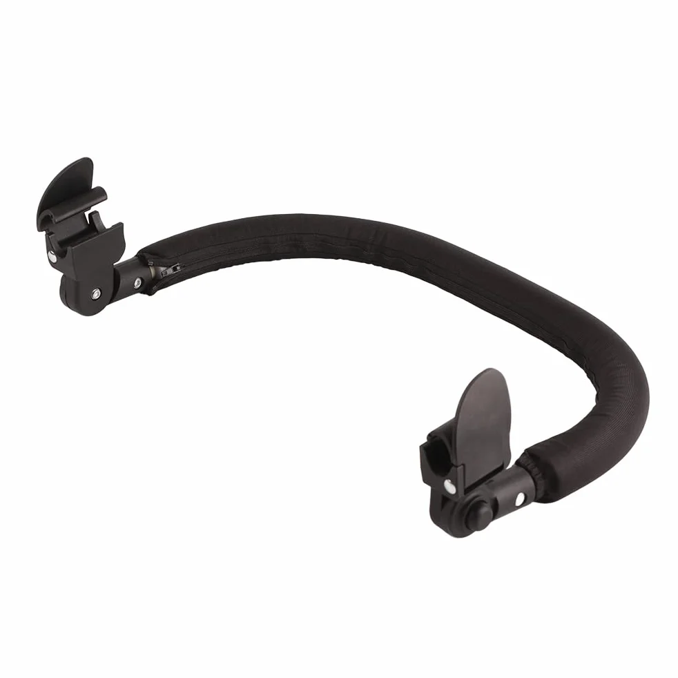 Bracciolo Universale per Guardrail per Passeggino, Barra Paraurti Regolabile con Strato di Schiuma Extra per il Massimo Comfort, Tessuto Oxford Impermeabile per Passeggino (Nero)