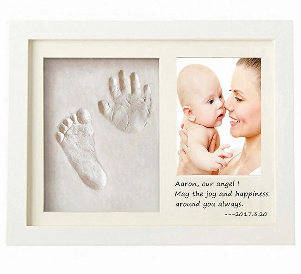 Cornice con impronta bimbo in argilla Kit Impronta per Mani e Piedi del Neonato - Impronta Bambino neonato cornice per foto di fango con stampa di mani e piedi del bambino Il regalo bimbo perfetto #2